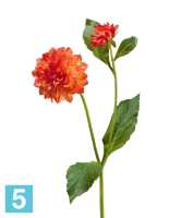 Искусственный цветок для декора Георгин оранжевый в-48 см, д-8 см 1цв 1бут TREEZ Collection в #REGION_NAME_DECLINE_PP#