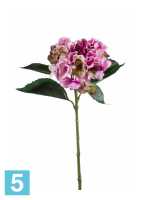 Искусственный цветок для декора Гортензия 17dx53h розово-зеленый (5 листов) в #REGION_NAME_DECLINE_PP#