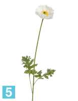 Искусственный цветок для декора Мак Ширли белый TREEZ Collection в #REGION_NAME_DECLINE_PP#