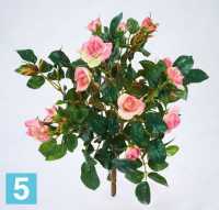 Искусственный цветок для декора Куст роз светло-розовых h30 см (4 ветки без кашпо) в #REGION_NAME_DECLINE_PP#
