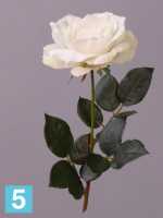 Искусственный цветок для декора Роза Джой Sensitive Botanic бело-зеленая (распустившаяся) в #REGION_NAME_DECLINE_PP#