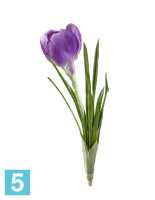 Искусственный цветок для декора Крокус сиреневый 20 см TREEZ Collection в #REGION_NAME_DECLINE_PP#