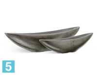Кашпо TREEZ Effectory Metal Ваза-Лодка, стальное серебро 90-l, 18-w, 20-h в #REGION_NAME_DECLINE_PP#