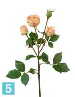 Искусственный цветок для декора Роза Пале-Рояль ветвь персиково-золотистая TREEZ Collection в #REGION_NAME_DECLINE_PP#
