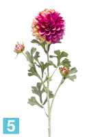 Искусственный цветок для декора Георгин помпонный 10dx68h фиолетовый (пурпурный) в #REGION_NAME_DECLINE_PP#