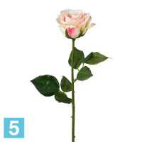 Роза искусственная, h-47,5 см., розовая в Москве
