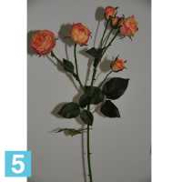 Роза искусственная, h-104 см., оранжевая, кустовая в #REGION_NAME_DECLINE_PP#