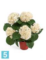 Искусственный цветок в горшке Гортензия куст крем-ваниль TREEZ Collection в #REGION_NAME_DECLINE_PP#