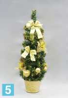 Искусственная елка (Ели PENERI), золотой цвет украшений, ПВХ, 50-h в #REGION_NAME_DECLINE_PP#