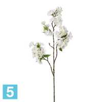 Ветка искусственная, h-90 см., персик, цветущий, белый в #REGION_NAME_DECLINE_PP#