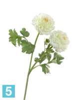 Искусственный цветок для декора ранункулюс махровый белый TREEZ Collection в #REGION_NAME_DECLINE_PP#