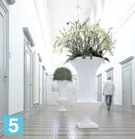 Высокое кашпо Fleur ami Cesare glossy white 49-d, 89-h, белое в #REGION_NAME_DECLINE_PP#