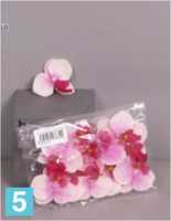Орхидеи искусственные, кремовые/лавандовые, цветы, 12 шт. в #REGION_NAME_DECLINE_PP#
