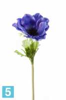 Искусственный цветок для декора Анемона 10dx47h темно-голубой в #REGION_NAME_DECLINE_PP#