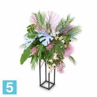 Композиция "Тропики с орхидеей" искусственная Alseed, h-75-80 см. на металлической подставке, h-70 см. в #REGION_NAME_DECLINE_PP#
