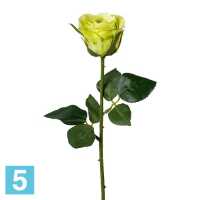 Роза искусственная, h-47,5 см., зеленая в Москве