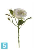 Искусственный цветок для декора роза с бутоном "Анна" 8dx37h кремовая в #REGION_NAME_DECLINE_PP#