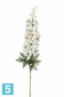 Искусственный цветок для декора Дельфиниум Imperial 15dx95h белый (3 листа) в Москве