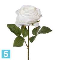Роза искусственная, h-38 см., белая в #REGION_NAME_DECLINE_PP#