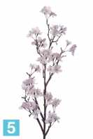 Искусственный цветок для декора Сакура ветка цветущая 104h бело-розоватая