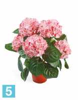 Искусственный цветок в горшке Гортензия куст розовый TREEZ Collection в #REGION_NAME_DECLINE_PP#