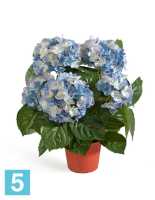 Искусственный цветок в горшке Гортензия куст темно-голубой TREEZ Collection в #REGION_NAME_DECLINE_PP#