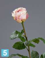 Искусственный цветок для декора Роза Английская нежно-персиково-розовая TREEZ Collection в Москве