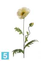 Искусственный цветок для декора Мак d12x70h крем в #REGION_NAME_DECLINE_PP#