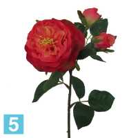 Роза искусственная, садовая, h-55 см., коралловая в #REGION_NAME_DECLINE_PP#