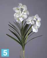 Искусственный цветок для декора Орхидея Ванда куст белая с корнями TREEZ Collection в Москве