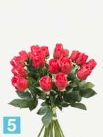Искусственный букет из красных роз Джой 68h (25шт.) в #REGION_NAME_DECLINE_PP#