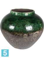 Кашпо Lindy jar, зеленое, черное d-45 h-38 см в #REGION_NAME_DECLINE_PP#