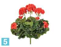 Искусственный цветок для декора Герань красная цветущий куст TREEZ Collection в #REGION_NAME_DECLINE_PP#