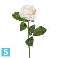 Роза искусственная, h-53 см., кремовая в Москве