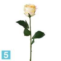 Роза искусственная, h-47,5 см., желтая в Москве