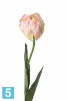 Искусственный цветок для декора Тюльпан попугай 5dx62h розовый (2 листа) в #REGION_NAME_DECLINE_PP#