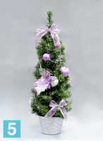 Искусственная елка (Ели PENERI), фиолетовый цвет украшений, ПВХ, 50-h в #REGION_NAME_DECLINE_PP#