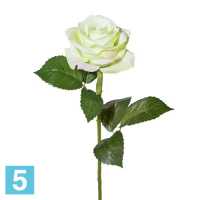 Роза искусственная, h-53 см., бело-зеленая в #REGION_NAME_DECLINE_PP#