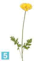 Искусственный цветок для декора Мак Ширли светло-желтый TREEZ Collection в Москве