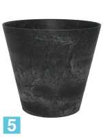 Кашпо Artstone claire pot, черное d-47 h-47 см в #REGION_NAME_DECLINE_PP#