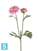 Искусственный цветок для декора ранункулюс розовый TREEZ Collection в #REGION_NAME_DECLINE_PP#