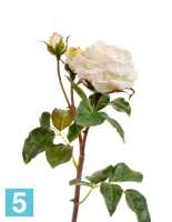 Искусственный цветок для декора Роза Дэвид Остин Мидл ветвь бело-ванильная TREEZ Collection в #REGION_NAME_DECLINE_PP#