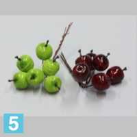 Яблоки искусственные, d-2 см., ассорти, 36 шт, на проволоке, зелено-бордовое в #REGION_NAME_DECLINE_PP#