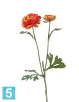 Искусственный цветок для декора ранункулюс золотисто-оранжевый TREEZ Collection в #REGION_NAME_DECLINE_PP#