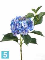 Искусственный цветок для декора Гортензия "Jumbo" 25dx105h голубой (14 листов) в #REGION_NAME_DECLINE_PP#