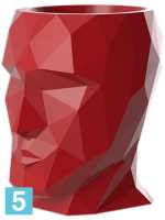 Кашпо Adan nano lacquered, красное l-17 w-13 h-18 см в #REGION_NAME_DECLINE_PP#