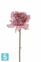 Искусственный цветок для декора Роза "Ретро романс" 55h розовый (распустившаяся) в #REGION_NAME_DECLINE_PP#