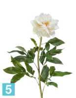 Искусственный цветок для декора Пион большой белый в-100 см д-15 см TREEZ Collection в #REGION_NAME_DECLINE_PP#