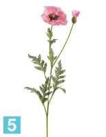 Искусственный цветок для декора Мак восточный розовый TREEZ Collection в #REGION_NAME_DECLINE_PP#