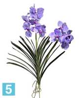 Искусственный цветок для декора Орхидея Ванда куст светло-сиреневая с прожилками с корнями TREEZ Collection в #REGION_NAME_DECLINE_PP#